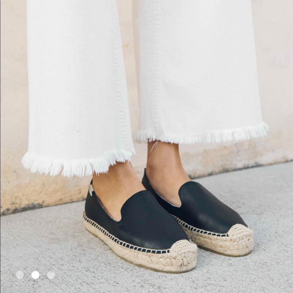 Soludos Leather Platform Smoking Espadrilles
